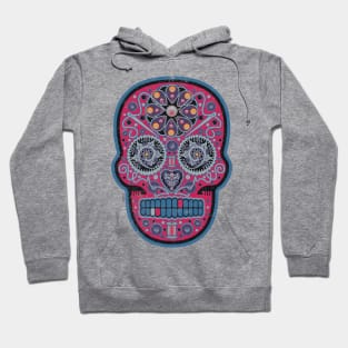 Mexican Sugar Skull Masochistic Black Cherry Hoodie